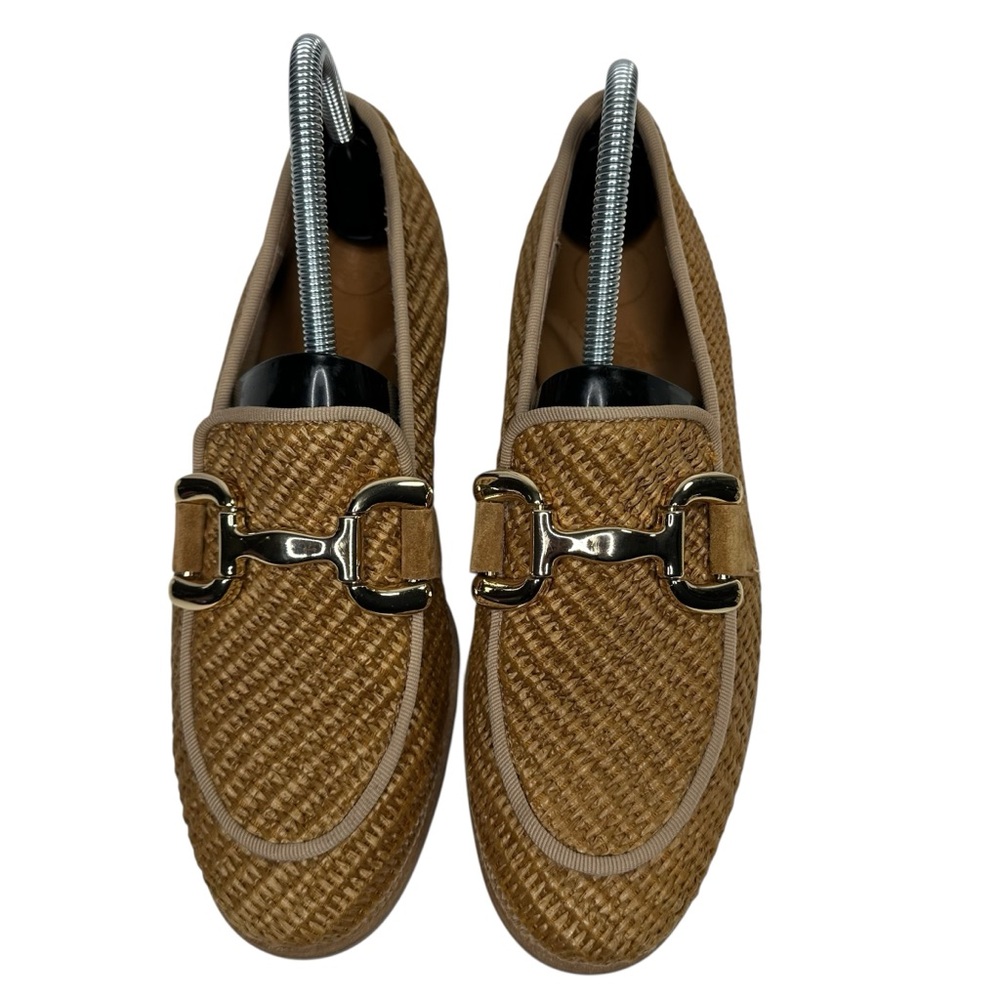 Paul Green Ariana Bit Loafer In Camel Suede Raffia. Sz: 9 - Picture 3 of 7